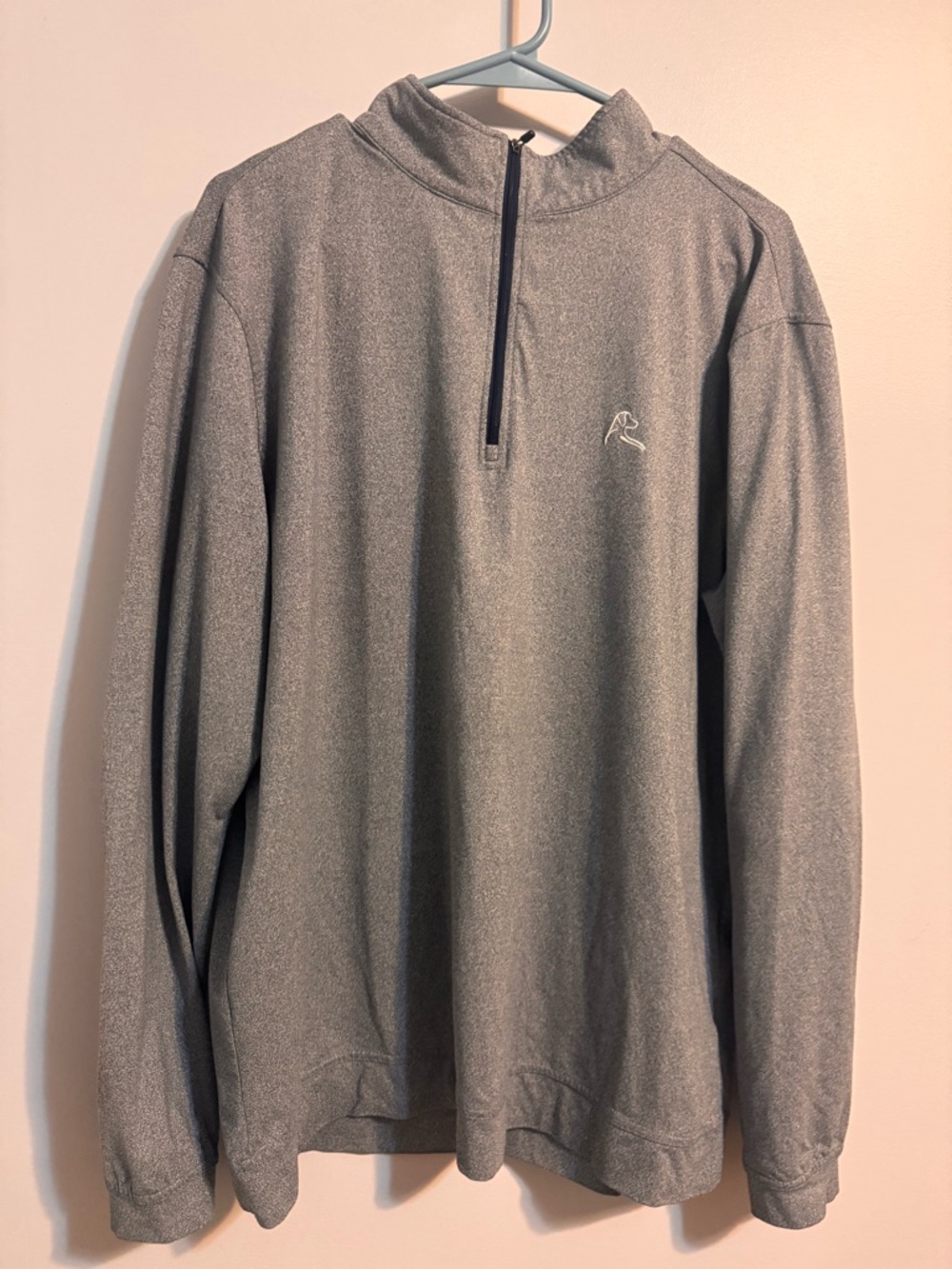 Rhoback Riva Heather Grey Performance Quarter-Zip Pullover Men’s Large